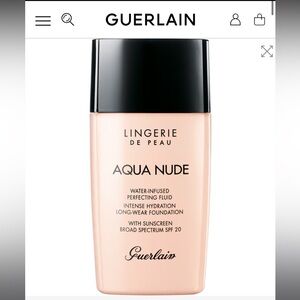 New never opened Guerlain lingerie de peau aqua nude light hydrating foundation